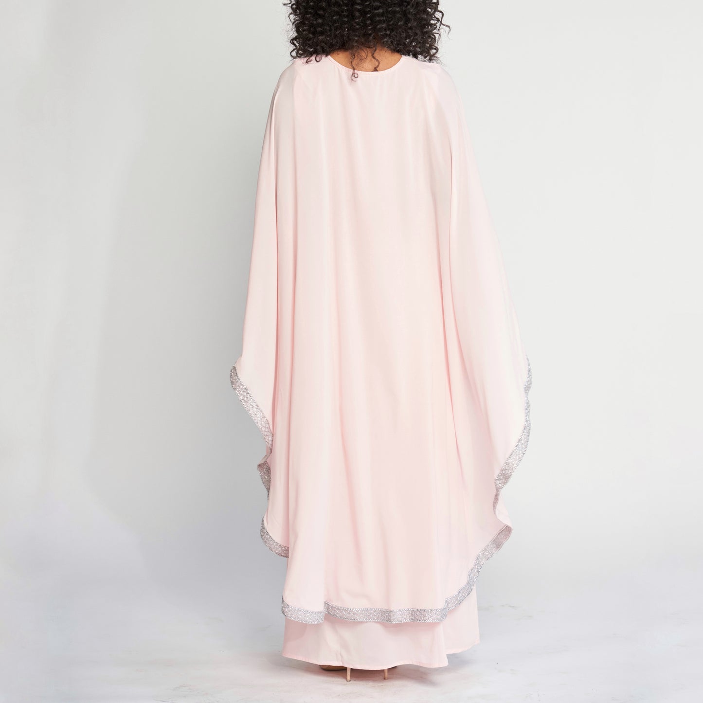 Mirrored Cape Dress - Baby Pink