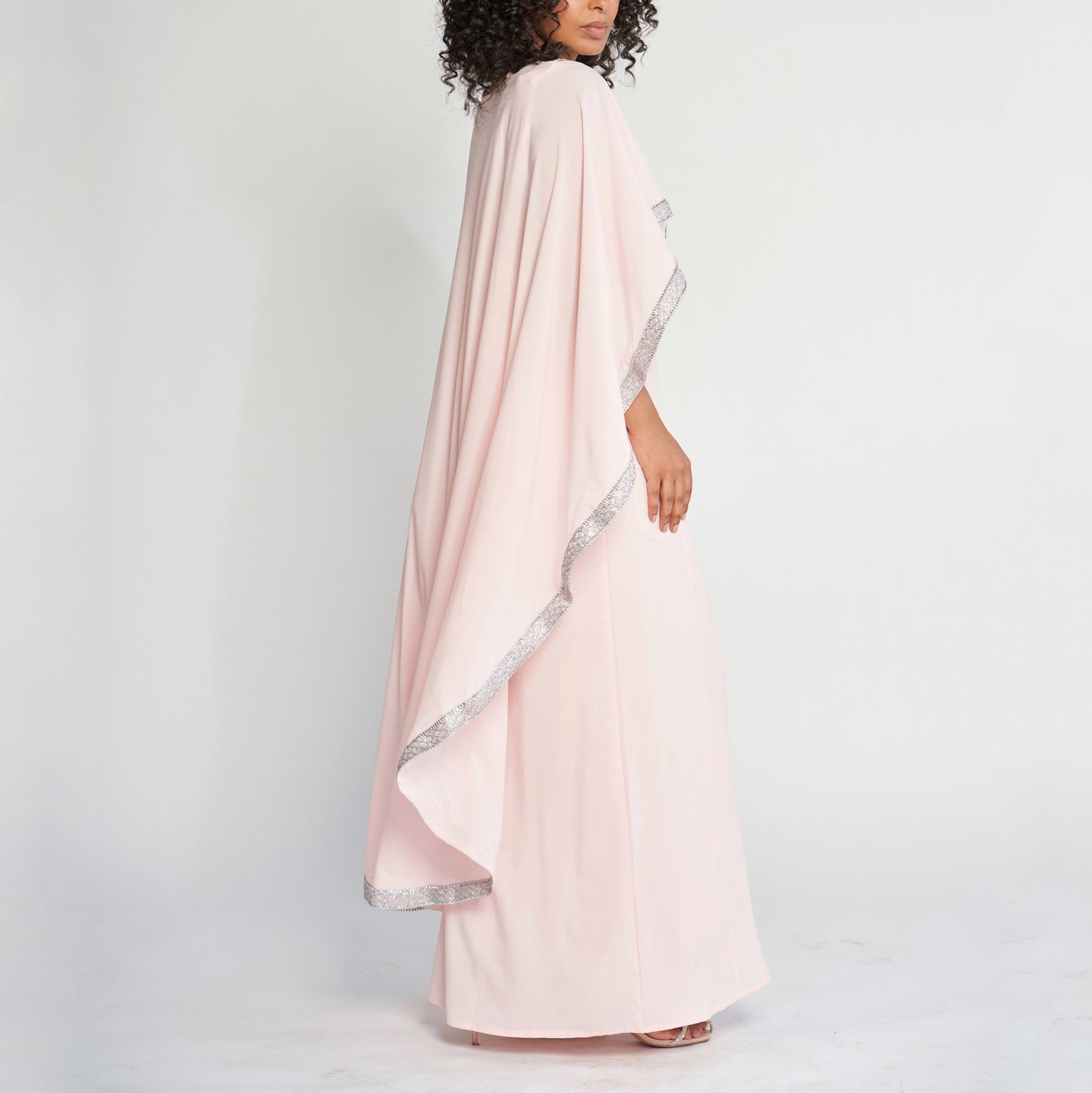 Mirrored Cape Dress - Baby Pink