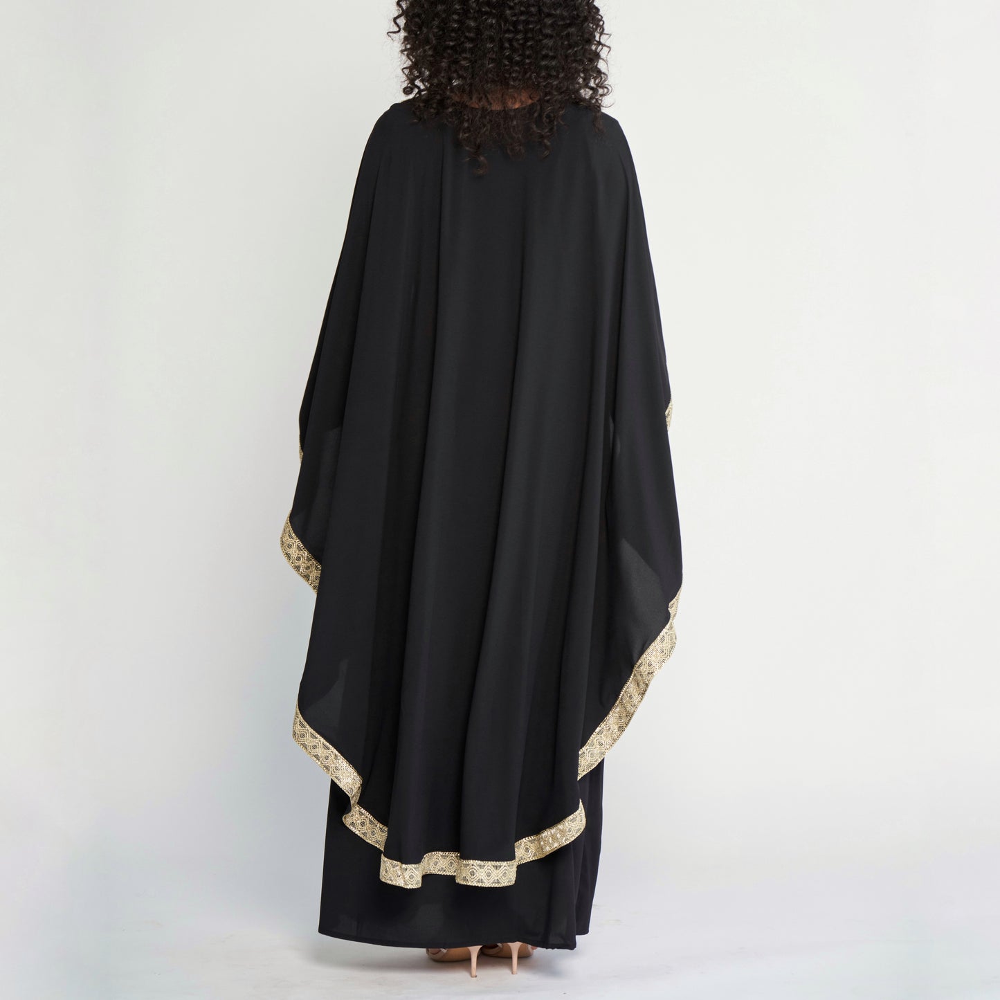 Mirrored Cape Dress - Black